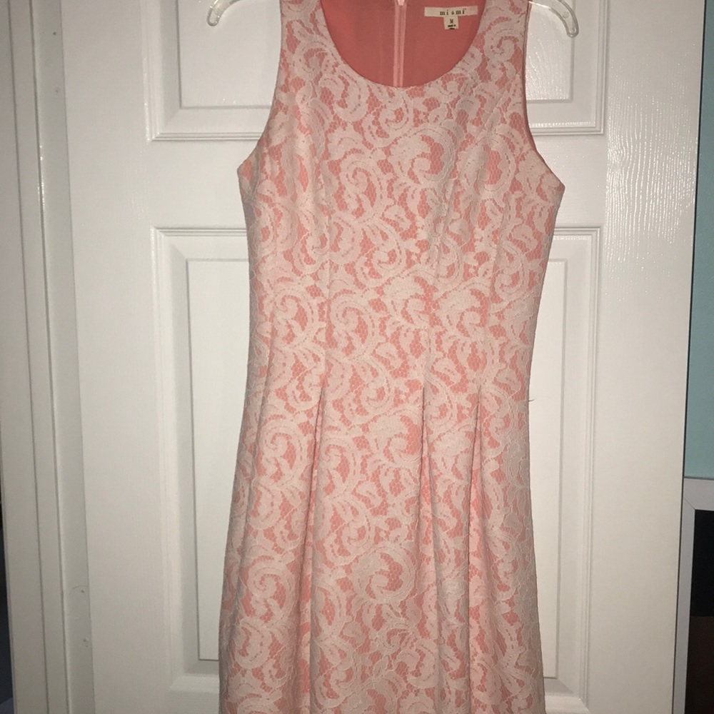 Coral and white lace dress from Francesca’s